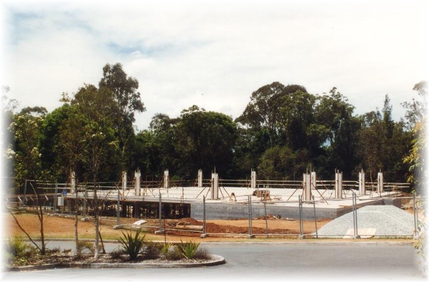 The twelve concrete pillars, symbolizing the disciples