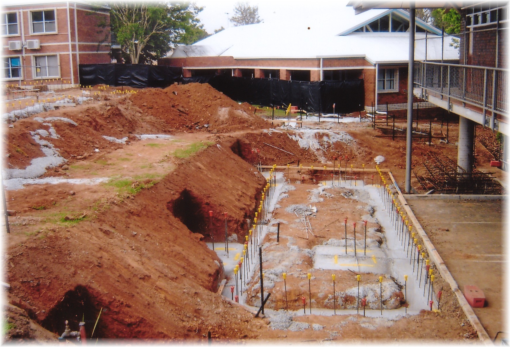 Construction of parish centre - foundations